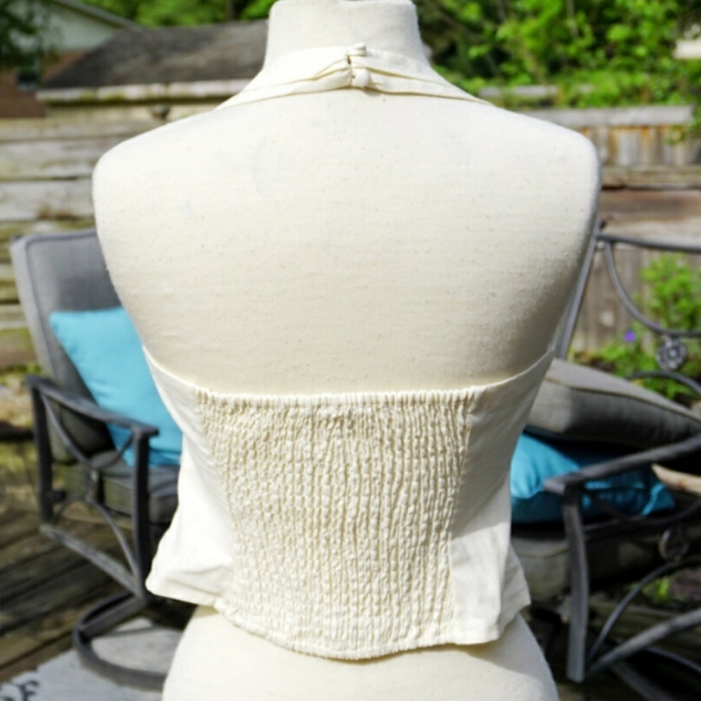 Free People Is This Love Halter Top Creme NWT - Picture 5 of 7